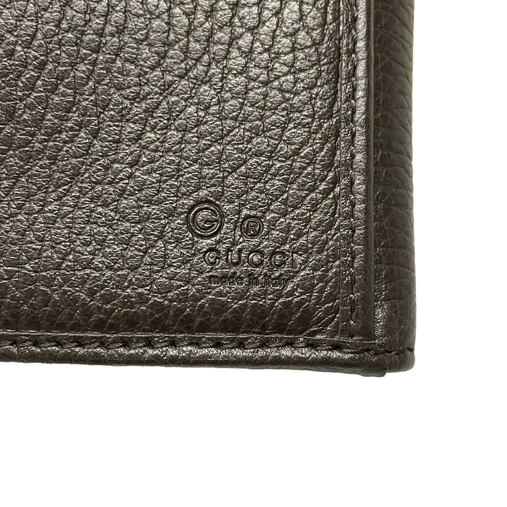 Gucci Blondy Long Wallet 278598 Dark Brown Beige Jacquard Leather - Picture 4 of 8